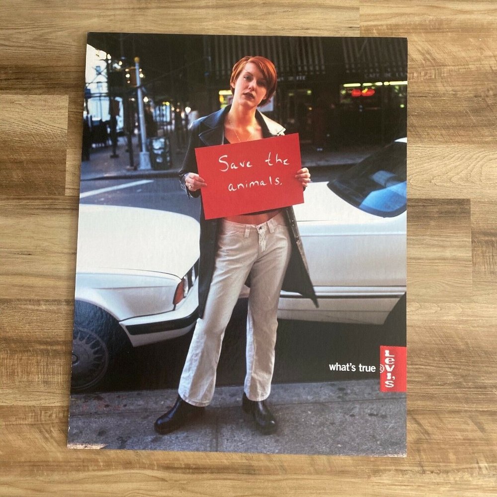 Vintage Levis Store Advertising Poster 22 x 28 199 - Picture 1 of 6